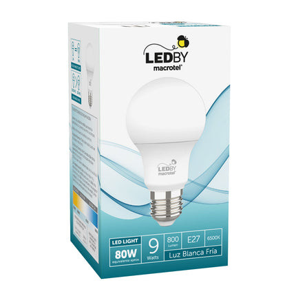 FOCO LED A60 / E27 / 9W LUZ FRÍA