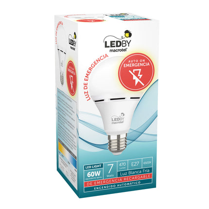 FOCO DE EMERGENCIA RECARGABLE 7W LEDBY