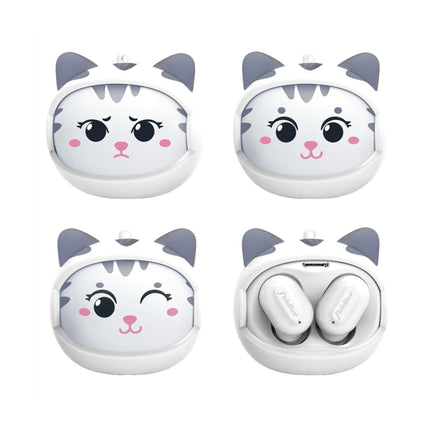 Audífono Bluetooth Cat Kawaii Rolling Face