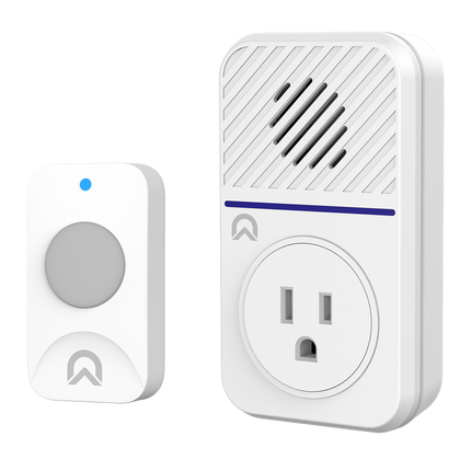 Timbre Inalambrico 32 Sonidos, 150 Mts Petrus a Corriente con Socket adicional (USB A + C)