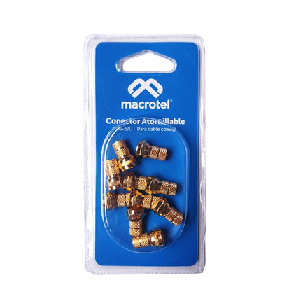 Conectores Atornillables RG-6 Gold x 10 und Macrotel