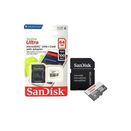 Tarjeta SanDisk Ultra microSDXC UHS-I con Adaptador 64