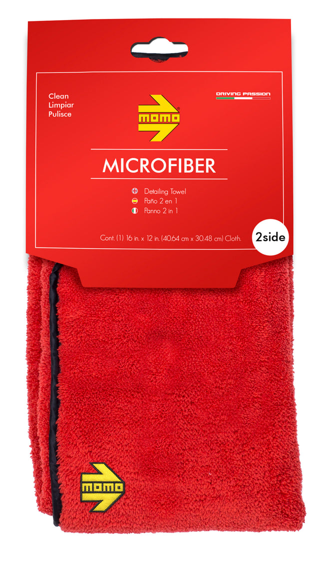 Toalla 2 en 1: limpia y pule Momo - Roja