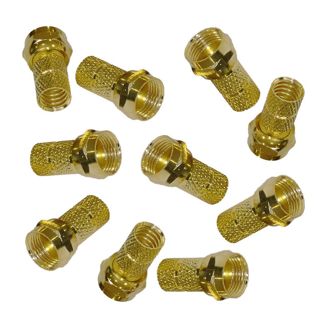 Conectores Atornillables RG-6 Gold x 10 und Macrotel