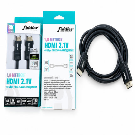 Cable HDMI 8K 1.8 MTS. Fiddler