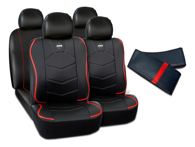 Kit Cubreasientos  PVC 10pzas  + Cubrevolante MOMO