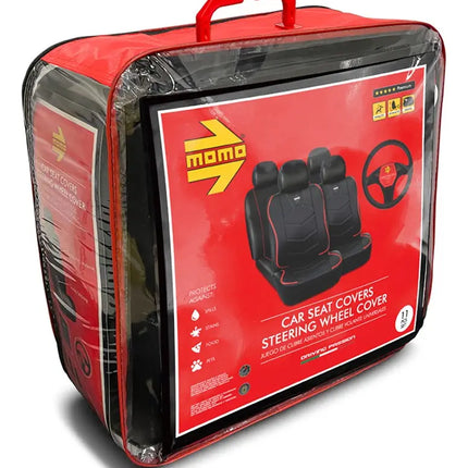 Kit Cubreasientos  PVC 10pzas  + Cubrevolante MOMO