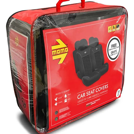 Kit Cubreasientos Tela 10pzas + Cubrevolante MOMO