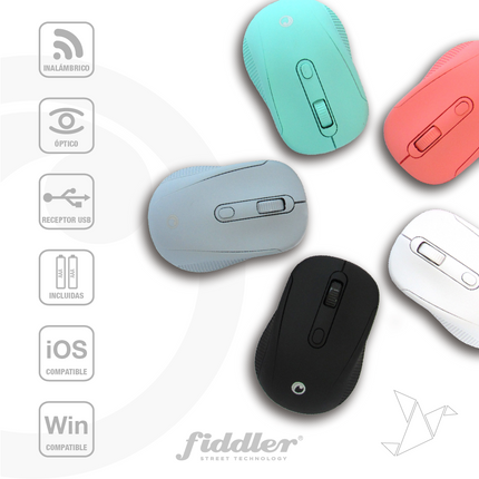 Mouse inálambrico  Fiddler Verde FD-223V