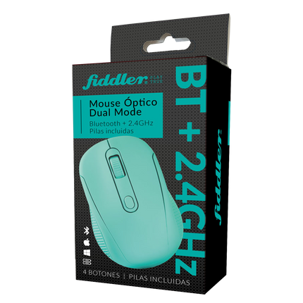 Mouse inálambrico  Fiddler Verde FD-223V