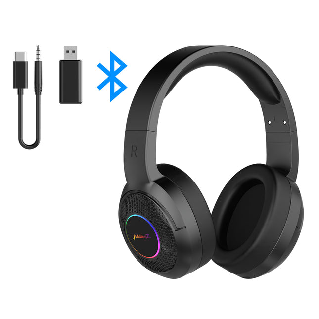 Audífono Gamer inalámbrico 3 en 1 ( BT + 2.4 G + 3.5 MM) FIDDLER