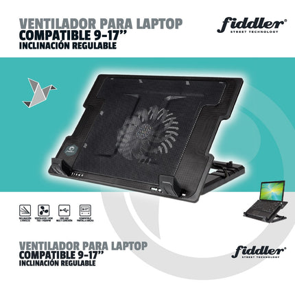 Cooler de ventilación para Laptop 9-17 Pulgadas Fiddler