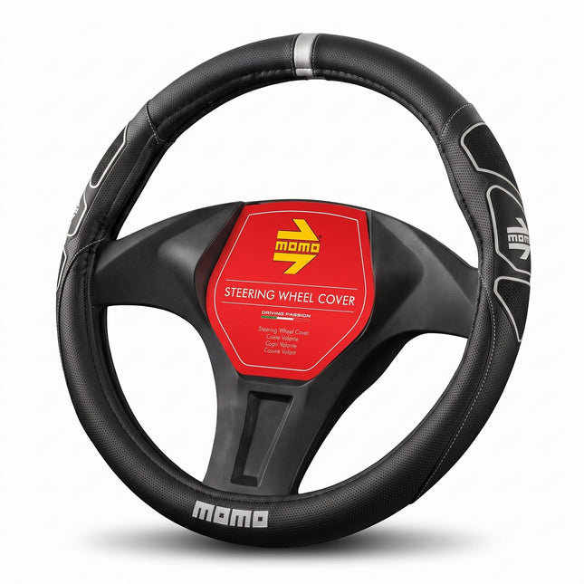 Cubre volante Negro/Blanco Momo
