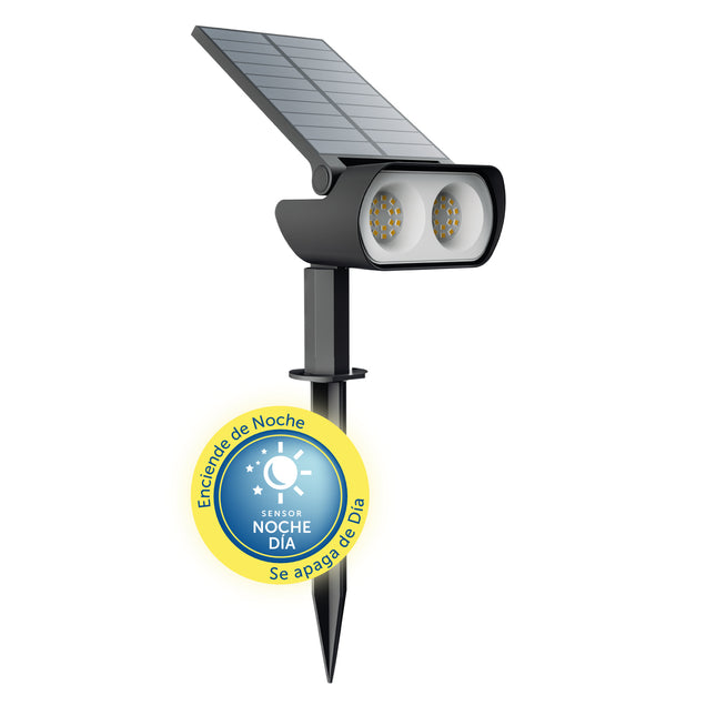 Foco Led Exterior con Panel Solar Luz Natural