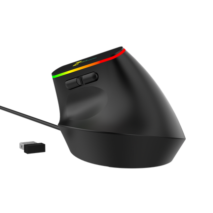 Mouse Ergonomico inalambrico Fiddler FD-MOX2BT con luces