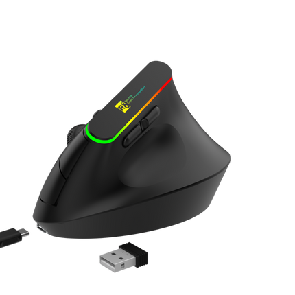 Mouse Ergonomico inalambrico Fiddler FD-MOX2BT con luces