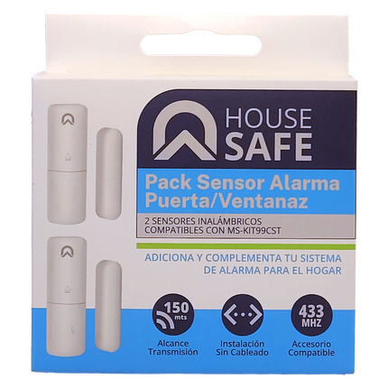 Pack 2 sensores puerta y ventana inalambrico HOUSE SAFE