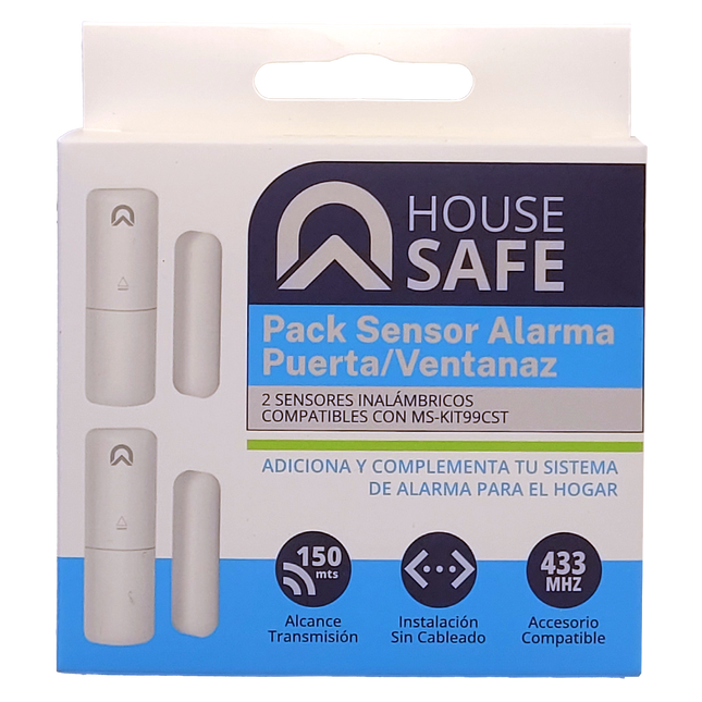 Pack 2 sensores puerta y ventana inalambrico HOUSE SAFE