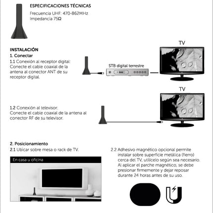 Pack: Antena Minitower +  Control Remoto Universal