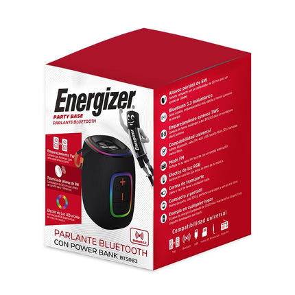 Parlante Bluetooth Portátil Energizer Twister Box 8W con Power Bank
