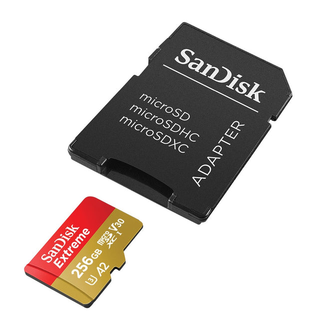 Memoria MIcroSD UHS-I SanDisk Extreme 256GB  c/adaptador