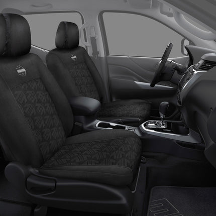 Kit Cubreasientos Tela 10pzas + Cubrevolante MOMO