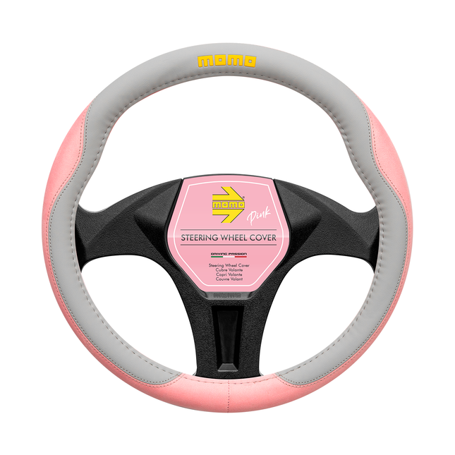 Cubre Volante Rosa/Gris Momo