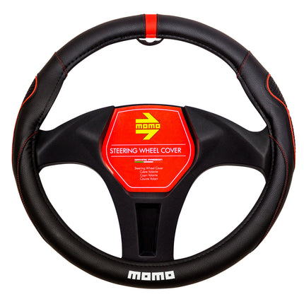 Cubre volante Momo Negro/rojo - SWC014BR