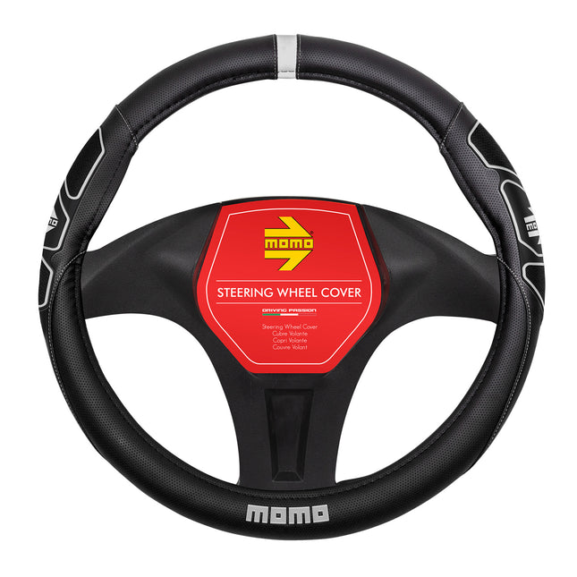 Cubre volante Negro/Blanco Momo