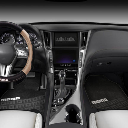 Cubrevolante  Momo Negro Beige Cuero