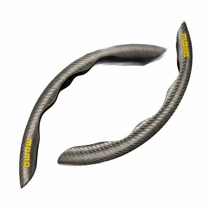 Grips para Volante Negro de Fibra de Carbon Momo