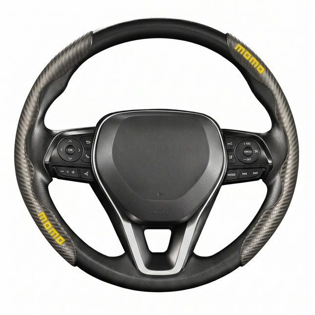 Grips para Volante Negro de Fibra de Carbon Momo