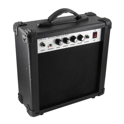 Bajo Eléctrico Fiddler Negro + Amplificador 20W