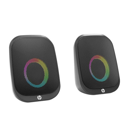 Parlantes con Cable y Luces Led 2.0 HP