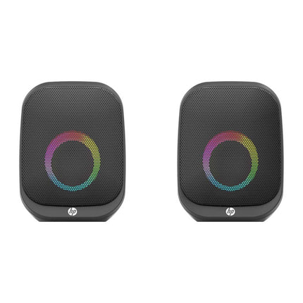 Parlantes con Cable y Luces Led 2.0 HP
