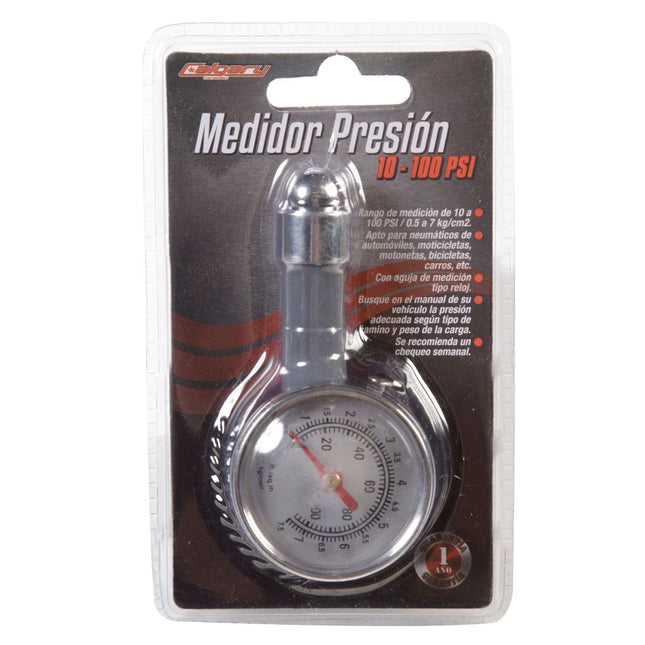 Medidor de Presión 10-100 PSI-Plateado Calgary